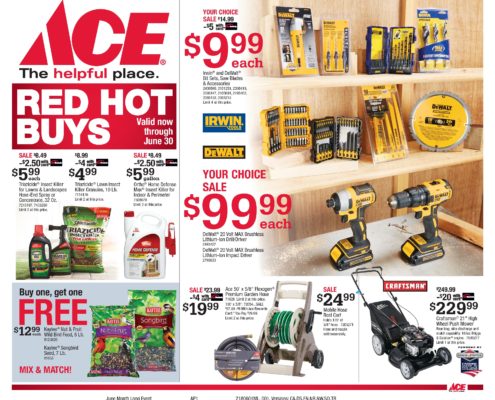 june ace savings buys hardware